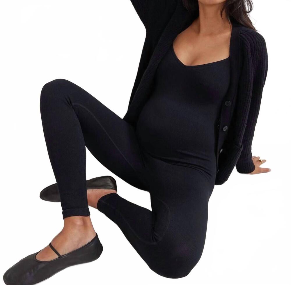 NEW HATCH body rib unitard in black